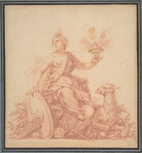 Allegory of Asia, from the Four Continents, by Anonymous, French, 18th century