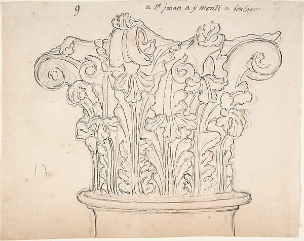 Capital with Acanthus Leaves, by Anonymous, French, 18th century
