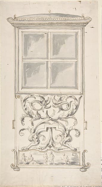 Design for a Sedan Chair, by Anonymous, French, 18th century