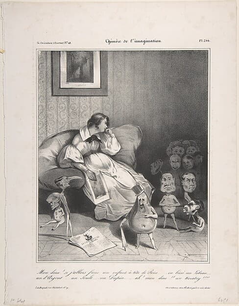 Chimera of the imagination, from "La Caricature", by Honoré Daumier
