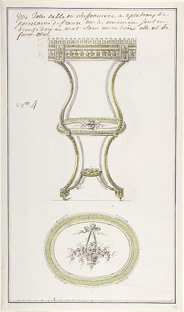 Design for an Occasional Table, by Anonymous, French, 18th century