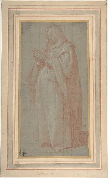 Standing Pregnant Woman (Study for the Pregnant Virgin Mary), by Bartolomeo Cesi