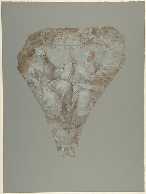 Study for a Pendentive: Figures of Saint Peter and Saint Paul, by Belisario Corenzio