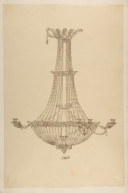 Design for a Chandelier, by Anonymous, French, 19th century