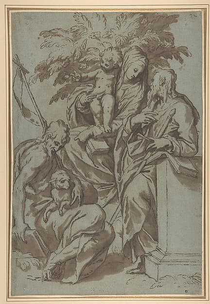 Virgin and Child with Saint John the Baptist and Saint Paul, by Paolo Farinati