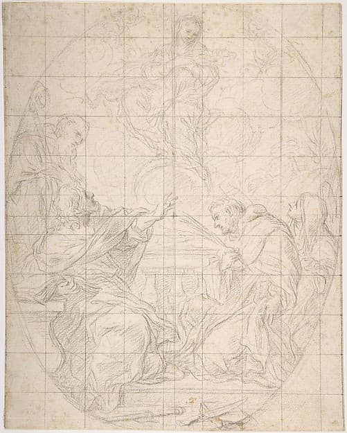 The Virgin Immaculate Appearing to Four Saints, by Ciro Ferri