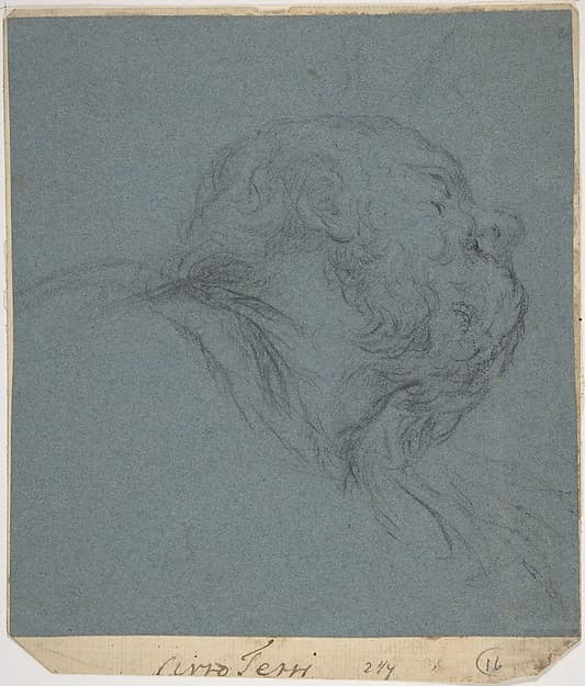 Head of a Bearded Man Looking to Upper Right, by Ciro Ferri