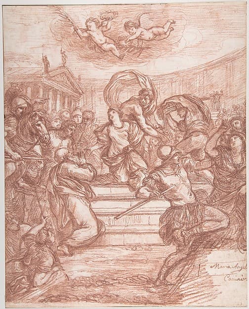 Scene of Martyrdom, after Giovanni Angelo Canini, by Jean Robert Ango