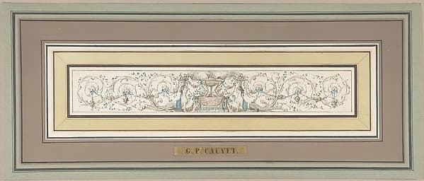 Design for a Frieze with a Censer, Sphinxes and Acanthus Scrolls, by Gilles Paul Cauvet