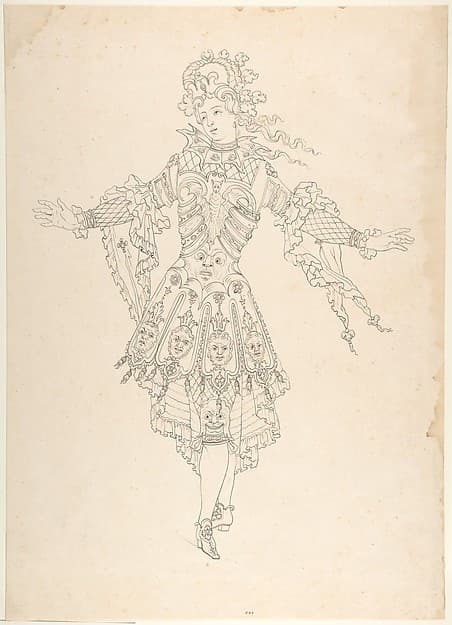 Male Actor in Ballet Costume, by Jean Berain