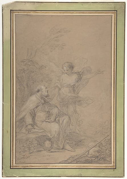 Elijah Visited by an Angel in the Wilderness (I Kings 19:4-8), by Jean-Baptiste Bénard
