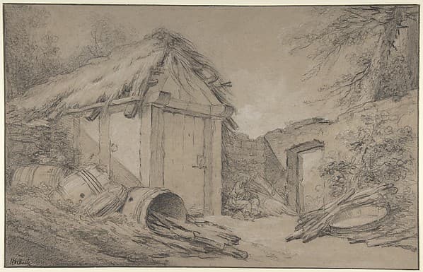 Farmyard, by Charles Michel Ange Challe