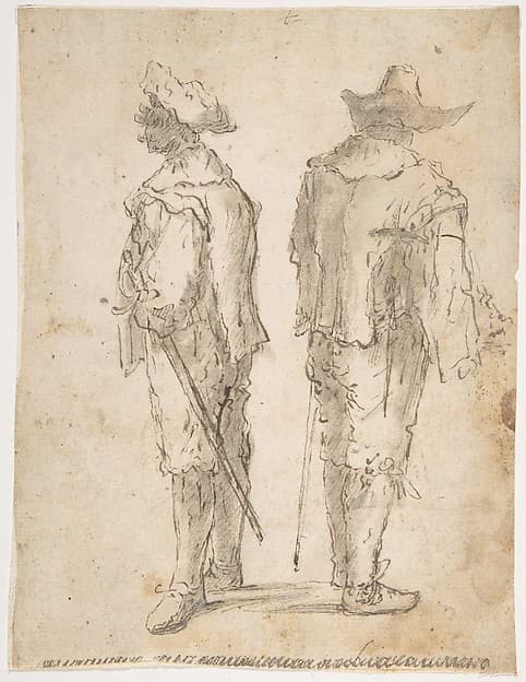 Two Standing Men, by Micco Spadaro (Domenico Gargiulo)