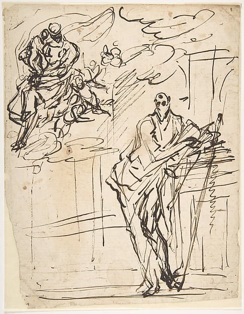 Virgin and Child Appearing to Saint Paul, by Micco Spadaro (Domenico Gargiulo)
