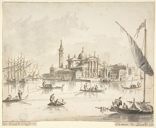 The Island of San Giorgio Maggiore, Venice, by Giacomo Guardi