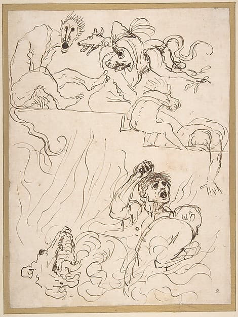 A Diablerie, by Guercino (Giovanni Francesco Barbieri)