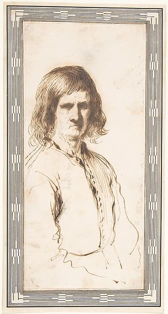 Portrait of Morose Man in Half-Length, by Guercino (Giovanni Francesco Barbieri)