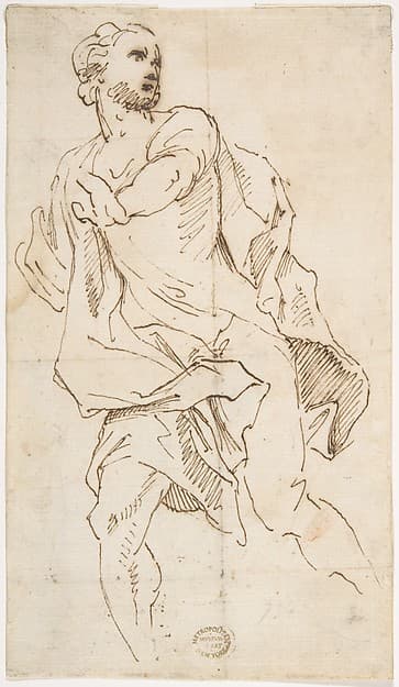 Male Figure Running, by Giovanni Lanfranco
