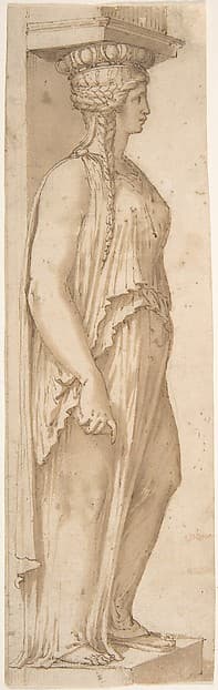 Caryatid Facing Right, by Pirro Ligorio