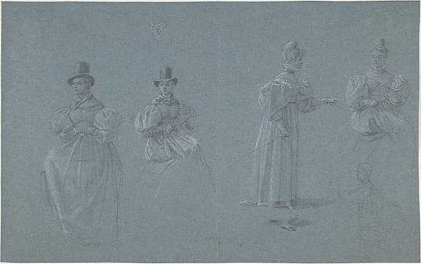 Studies of Horsewomen, by Wilhelm von Kobell