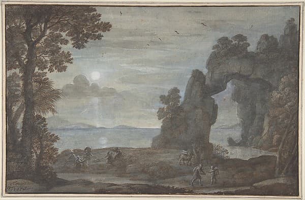 Coast View with Perseus and the Origin of Coral, by Claude Lorrain (Claude Gellée)