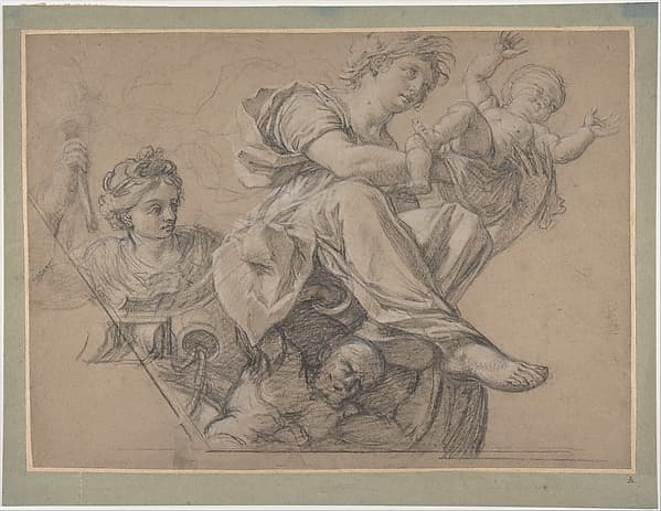 Allegorical Figures for a Ceiling Decoration, by Michel Corneille the Elder