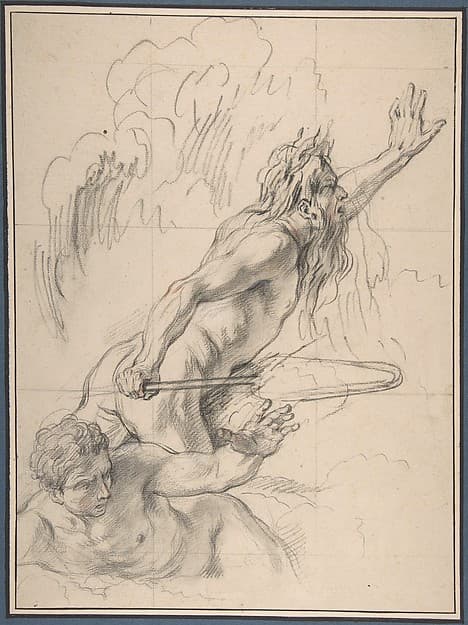 River God and Another Male Figure, by Charles Antoine Coypel