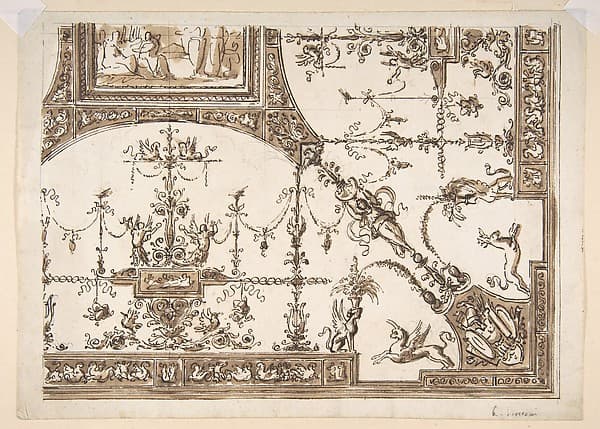Ceiling Design with Grotesques, by Antonio Liverani