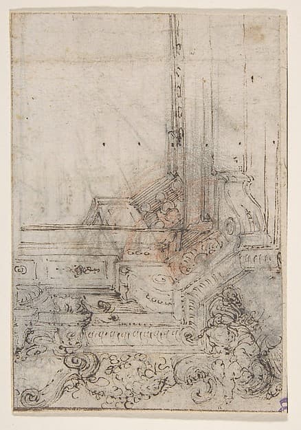 Design for the Corner of a Decorated Ceiling, by Agostino (Stanzani) Mitelli