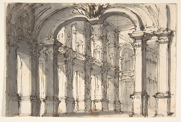 Design for Stage Set, by Giovanni Battista Natali III