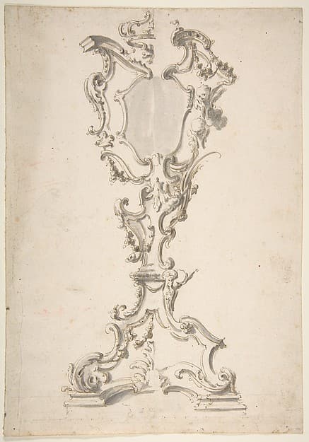 Two Alternative Designs for a Mirror Stand, by Giovanni Battista Natali III