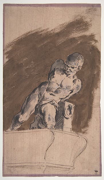 Chained Nude Prisoner, after Pietro Tacca, by Pietro Antonio Novelli