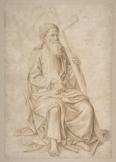 Saint Philip Seated, Holding a Book and a Cross, by Pesellino (Francesco di Stefano)