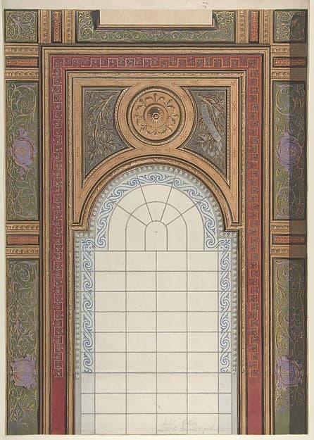 Gallery Ceiling Design, Hôtel Cottier, by Jules-Edmond-Charles Lachaise