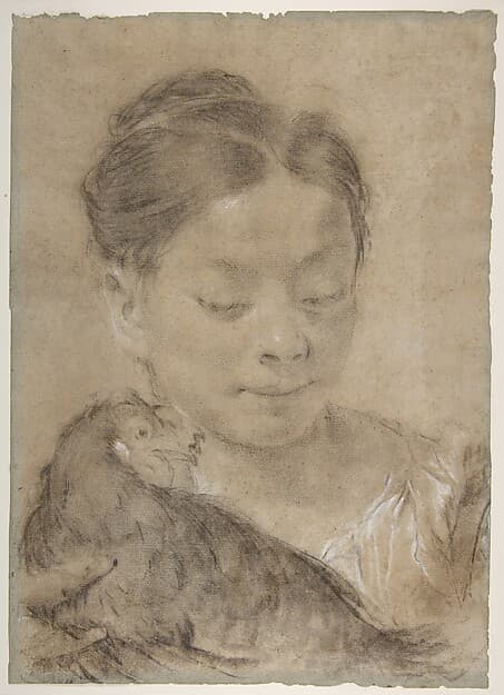 Girl with a Hen, by Giovanni Battista Piazzetta