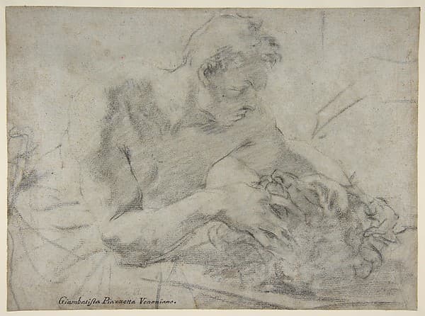 David With the Head of Goliath (recto); Study of Lower Leg and Right Foot (verso), by Giovanni Battista Piazzetta