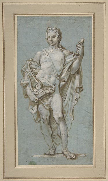 Standing Figure of Apollo with a Lyre, by Paolo Gerolamo Piola