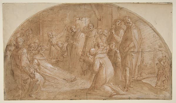 The death of Saint Alexis Falconieri at Monte Senario, by Bernardino Poccetti