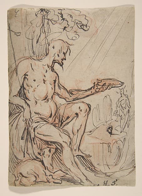 Saint John the Baptist in a Landscape, by Hans Stutte