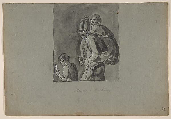 Aeneas and Anchises, by Leonaert Bramer