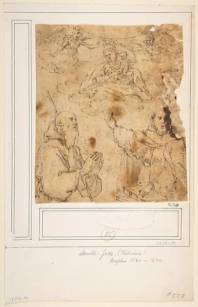 Virgin and Child with two angels appearing to two saints, by Fabrizio Santafede