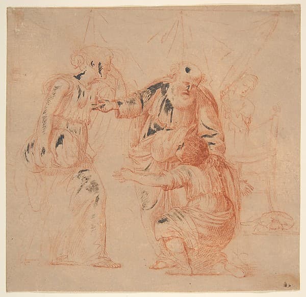 Abraham Dismissing Hagar, by Andrea Sacchi