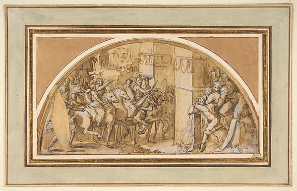 Triumphal Entry into a City, by Francesco Salviati (Francesco de' Rossi)