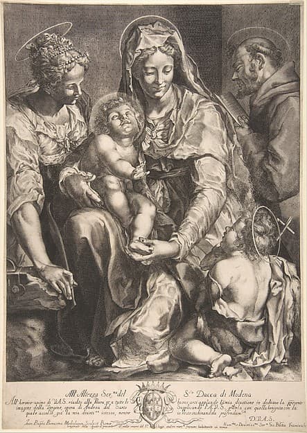 Virgin and Child with Saint Catherine, Francis of Assisi and John the Baptist, by Giovanni Battista Bonacina
