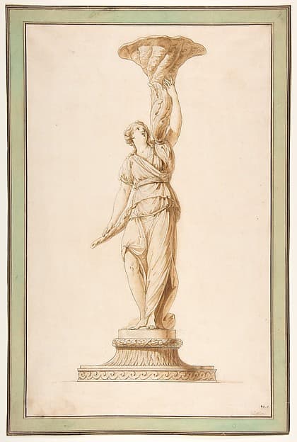 Design for a Torchère, by Jean Jacques François Le Barbier