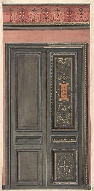 Design for a door, by Jules-Edmond-Charles Lachaise