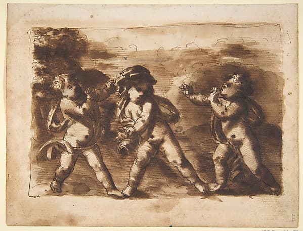 Three Dancing Putti, by Leonardo Scaglia