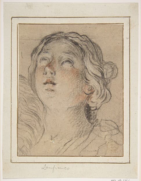 Female Head Upturned, by Giovan Gioseffo dal Sole