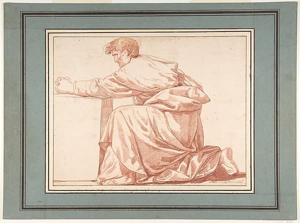 Kneeling Draped Male Figure, by Jean Guillaume Moitte