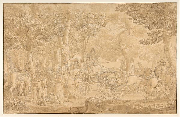 Outing in a Wood, by Jean Michel Moreau le Jeune